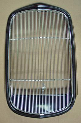 1932 Grill Shell and Insert Package Street Rod Steel Shell Polished Sainless Insert