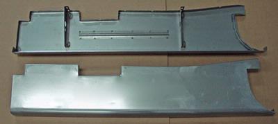 1937 1938 1939 Standard Ford Running Boards Smoothie Pair Die Stamped Steel with Brackets 