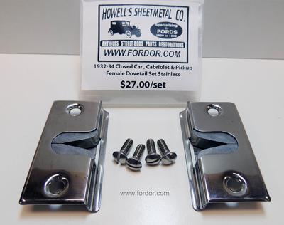 Ford Car & Pickup Door Female Dovetail Set 1932-1934