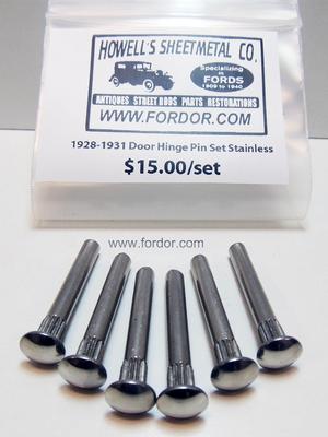 Model A Ford Door Hinge Pin Kit Stainless 1928 1929 1930 1931 Coupe Sedan Pickup
