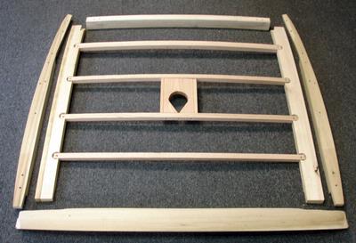 1930 1931 Model A Coupe Complete Top Wood Kit (all wood above the doors) Header Above Windshield, Roof Ribs, Rib Rails, Side Rails, and Rear Header