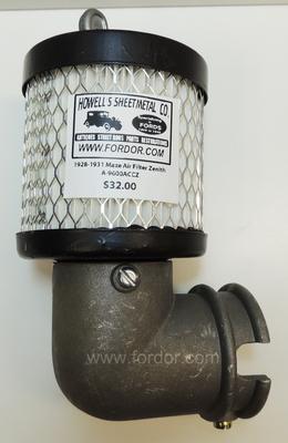 Model A Ford 1928 - 1931 Carburetor Maze Air Filter Zenith Carburetor