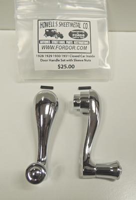 Model A Ford Standard Window Risor Handles with the retaining pins for installation 1928 1929 1930 1931